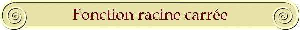 Fonction racine carrée